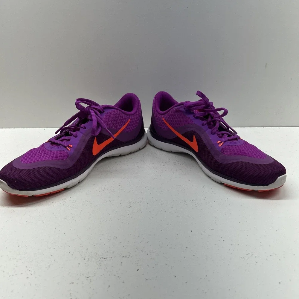 Nike Flex TR 6 Womens Size 9 Purple Orange Training Shoes Athletic Sneakers